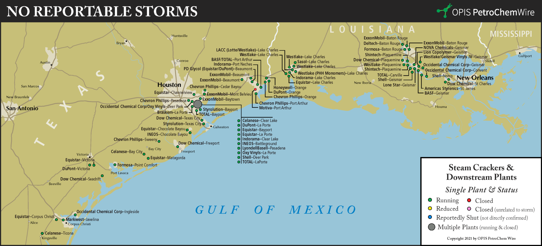 Storm Coverage & Impact on Chemical Plants | OPIS PetroChem Wire